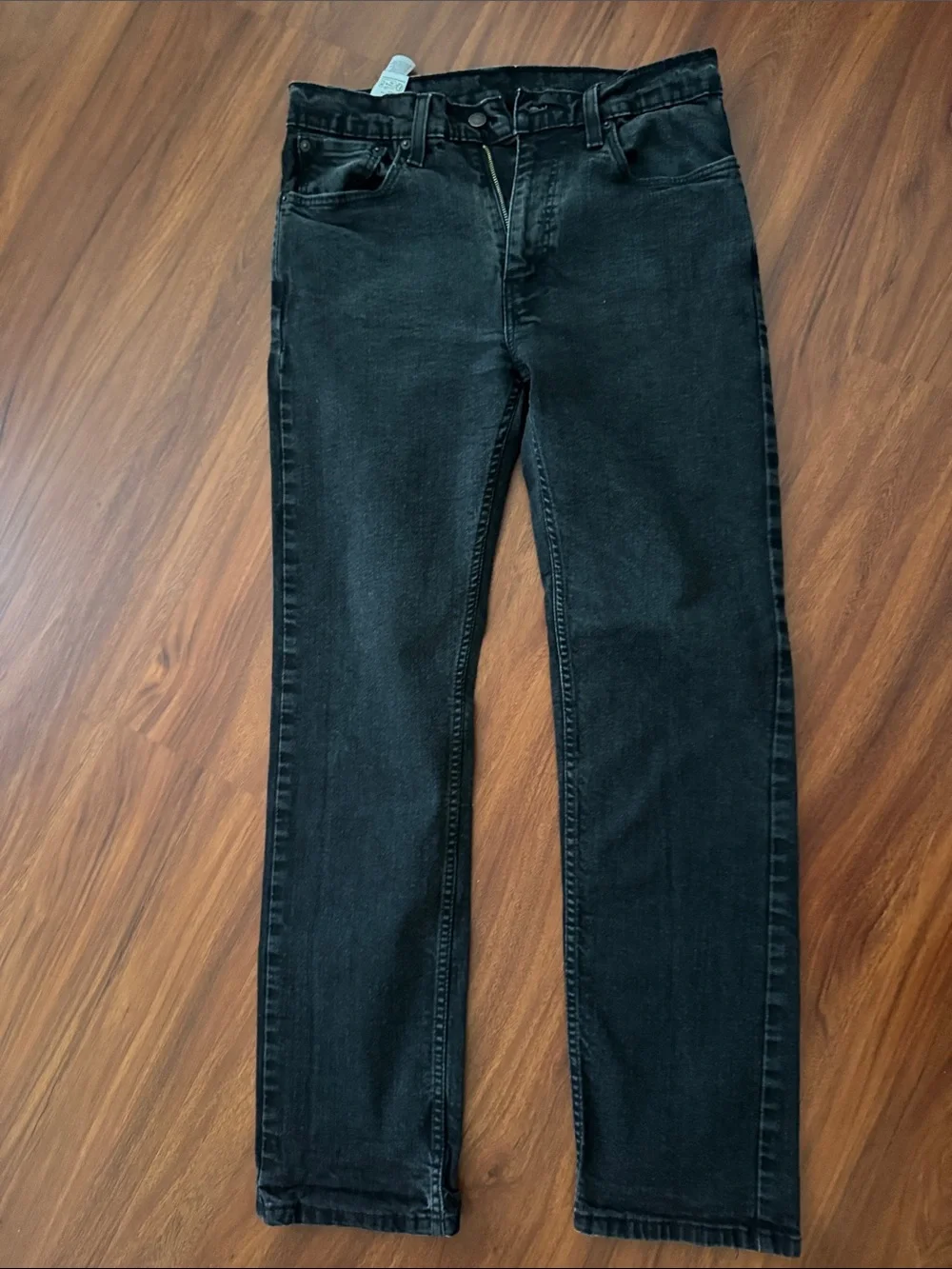 Levi's Men's 505 Black Slim Straight Jeans